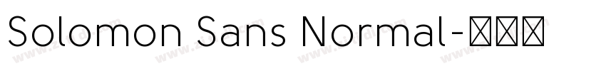 Solomon Sans Normal字体转换